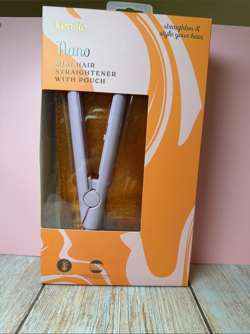 Kensie Nano Mini Hair Straightener in Light Lavender